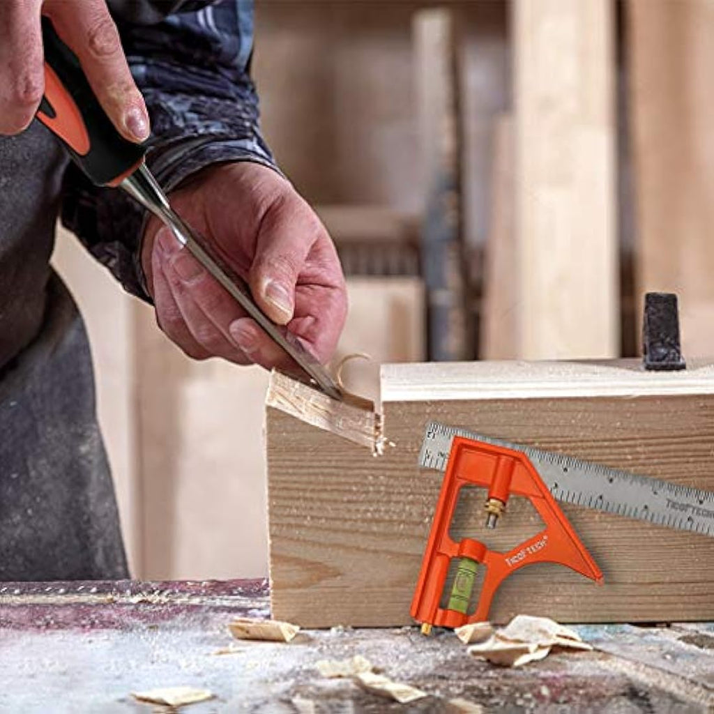 TICOFTECH 9-Piece Wood Chisel Set | Cr-V Steel Woodworking Tools