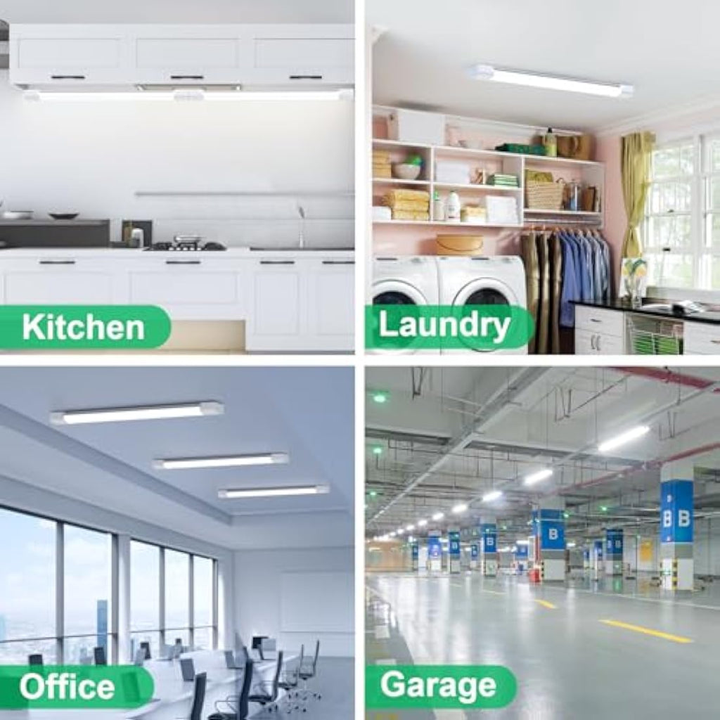 Amdelne 4FT LED Batten Light | 36W IP66 Waterproof Plug in Garage Strip