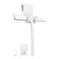 virea Silicone Shower Squeegee - 23cm White Window Wiper with Hook