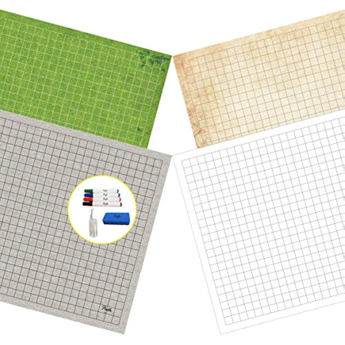 Path Gaming DND Battle Mat | 36x24 Double Sided RPG Grid Mat Set