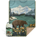 KawaGebo Sherpa Camping Blanket – Warm Waterproof Puffy Quilt Poncho