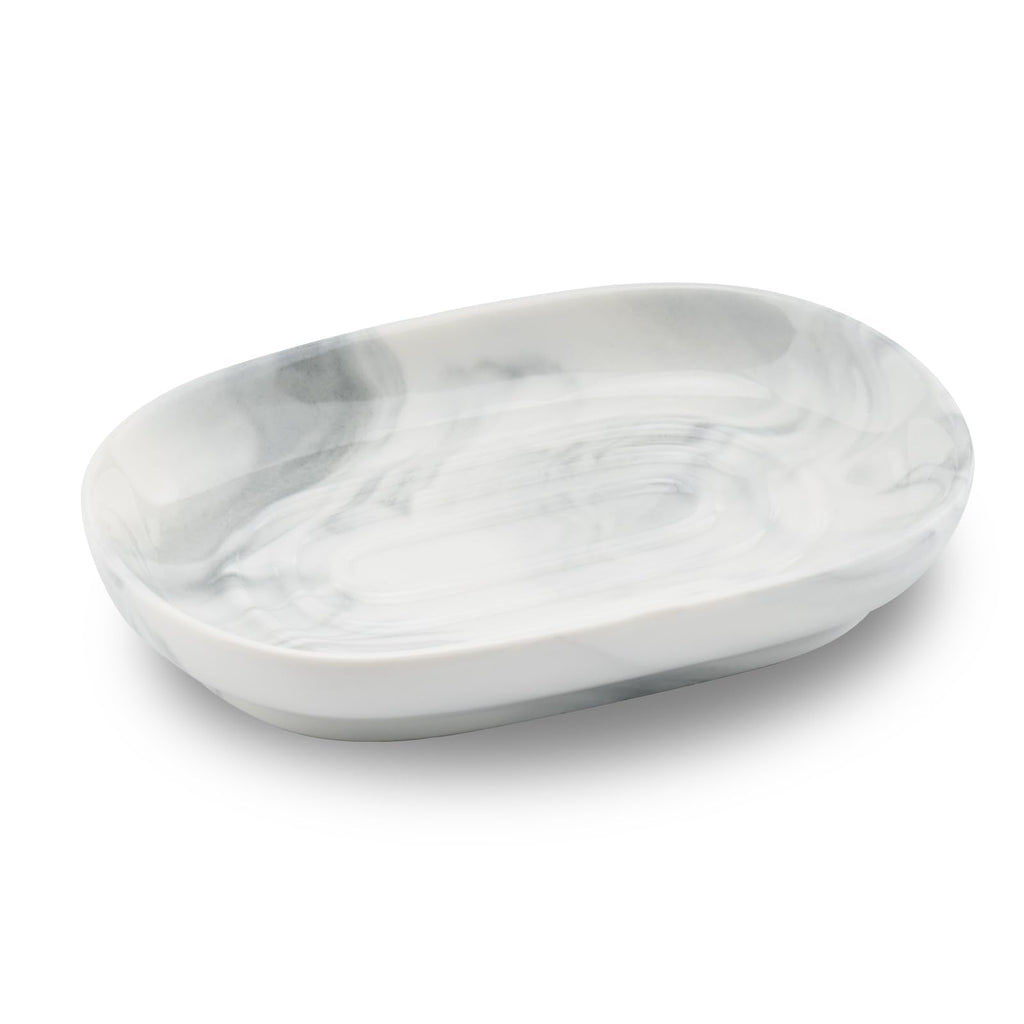 YoHyien Ceramic Soap Dish, Anti-Slip Marble Soap Dish for Bathroom, Soap Tray Dish, Soap Holder for Shower, Kitchen, and Sink - image 1