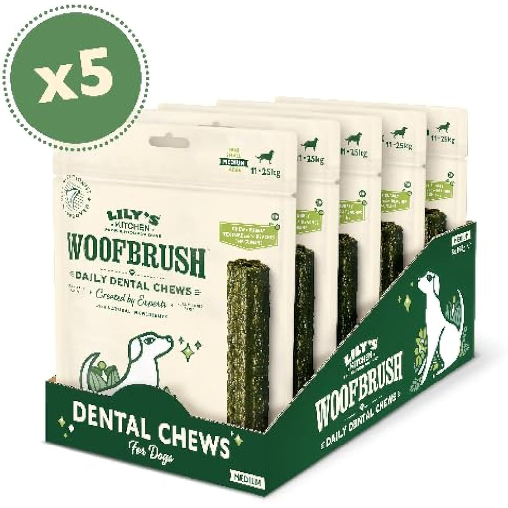 Lily's Kitchen Woofbrush Natural Dental Chews for Medium Dogs - 35 Pack
