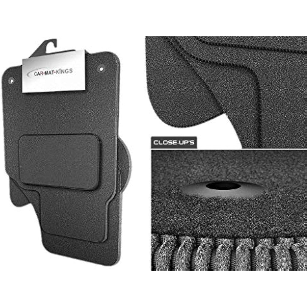 Ford Fiesta MK7 (2011-2018) Car Mats - 4 Piece Black Carpet Floor Set