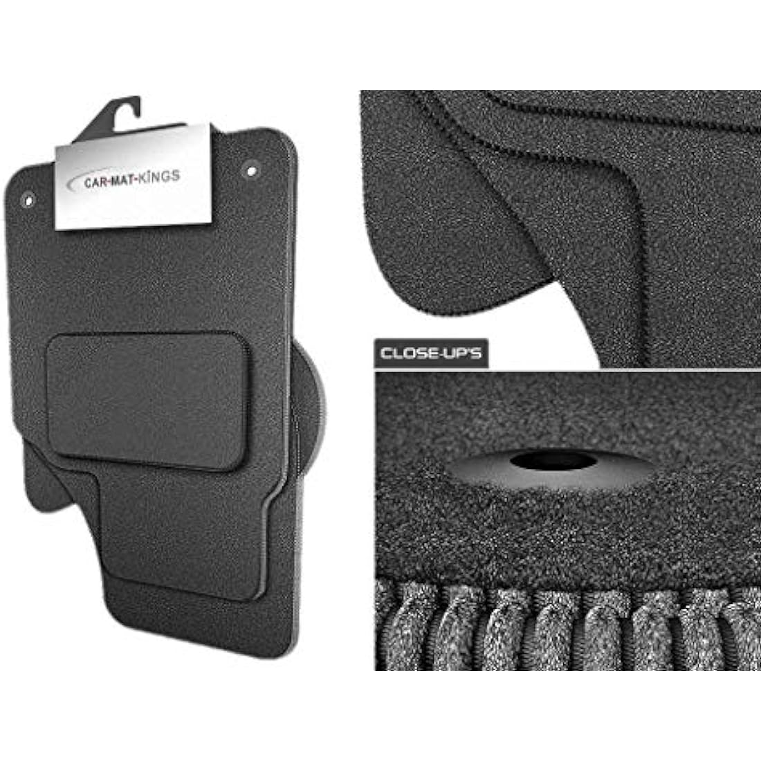 Ford Fiesta MK7 (2011-2018) Car Mats - 4 Piece Black Carpet Floor Set