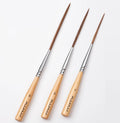 Fuumuui 3PCS Long Liner Brush Set – Natural Ox Hair for Watercolor