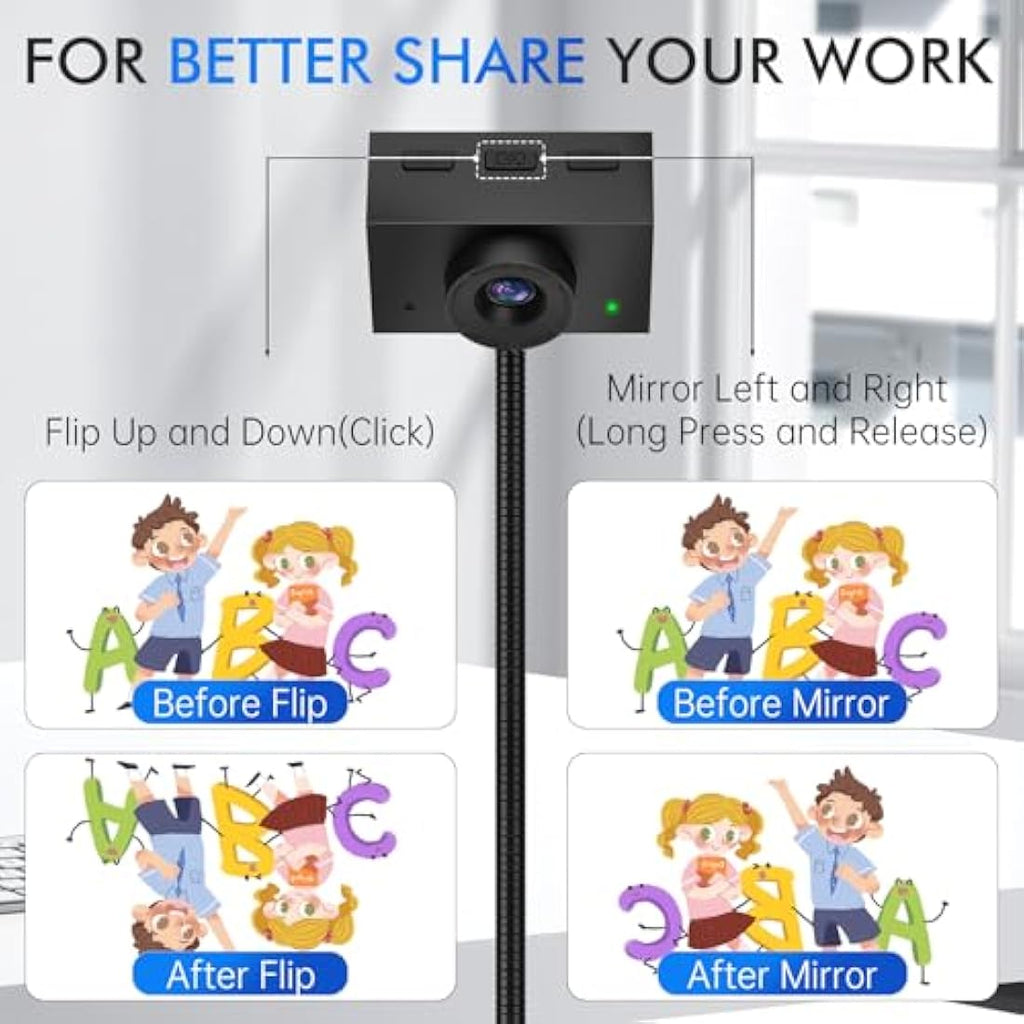1080P Gooseneck Webcam – Eye Contact Document Camera
