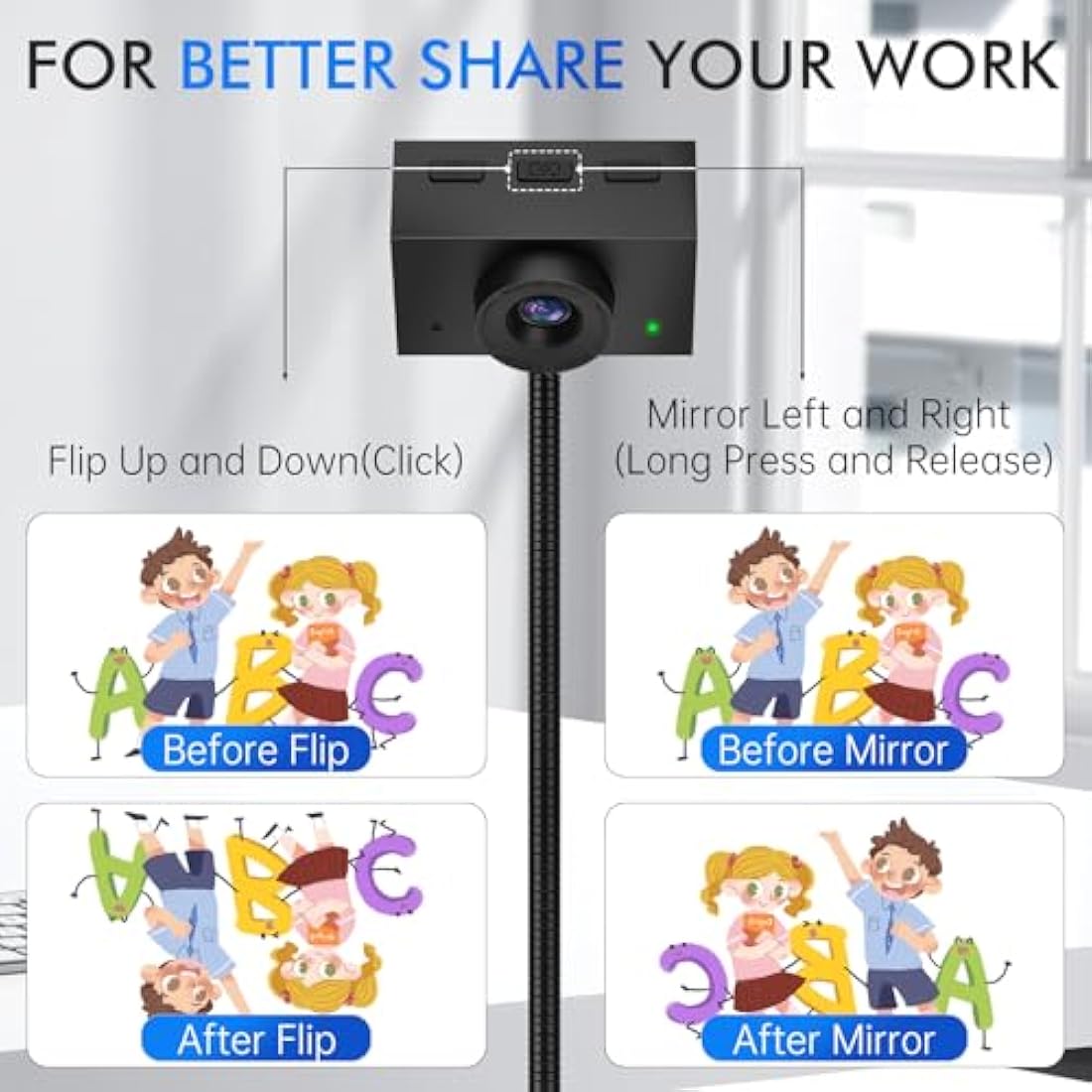 1080P Gooseneck Webcam – Eye Contact Document Camera