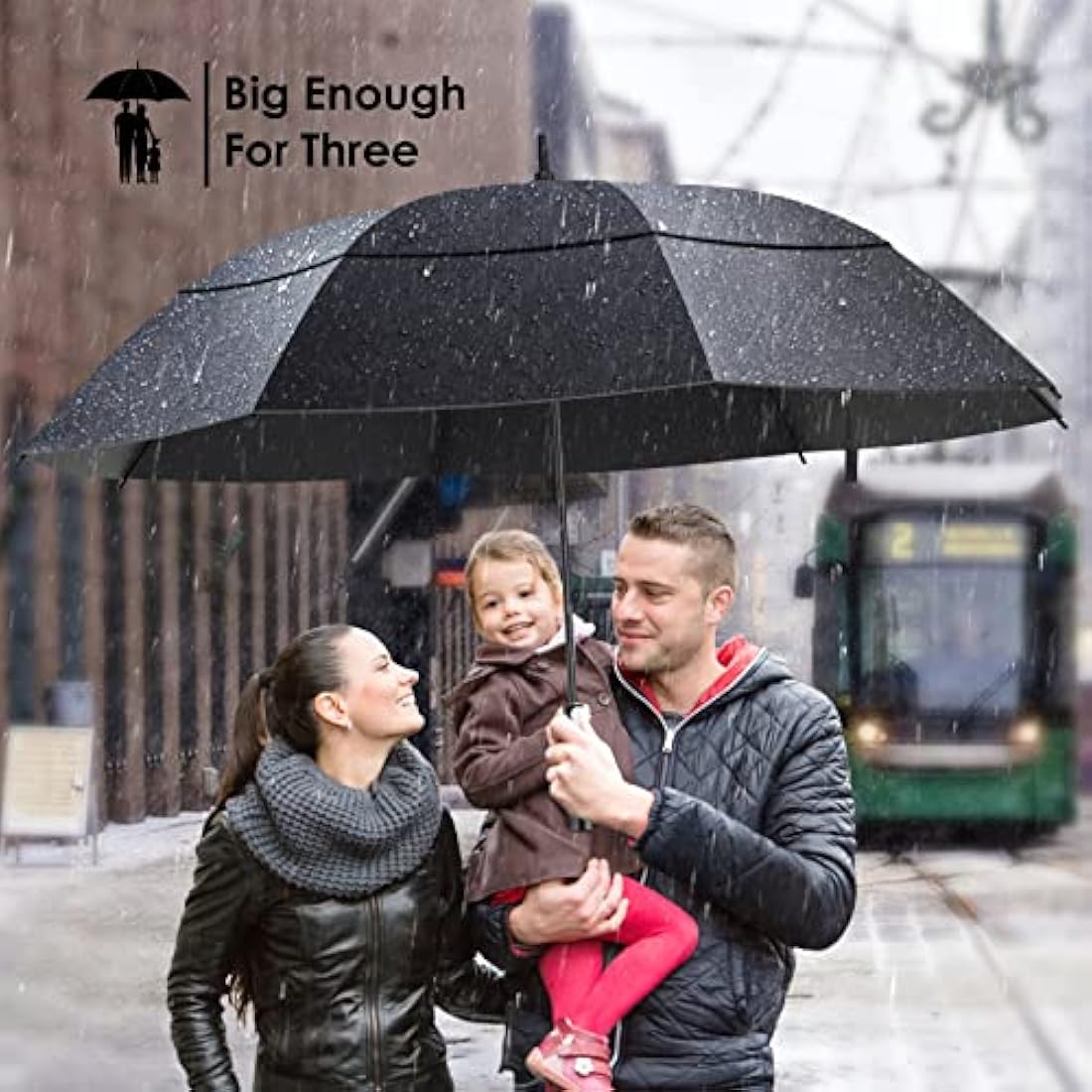 KOLER 62 Inch Golf Umbrella – Windproof Double Canopy UV Protection
