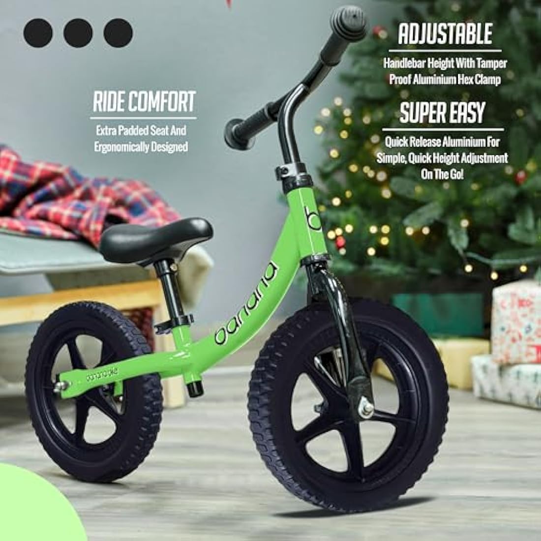 Banana Bike Lightweight Balance Bike for Kids Ages 2-5 | 12 Inch Wheels