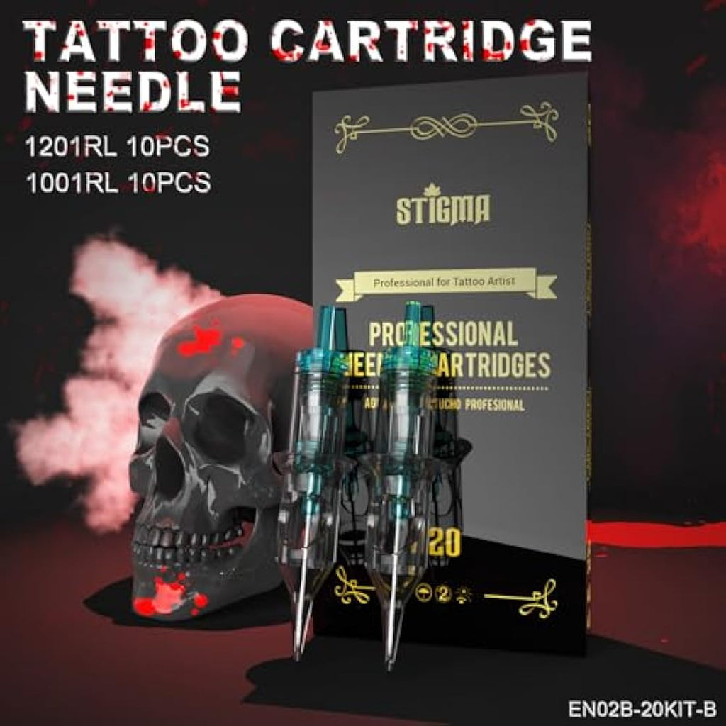 STIGMA P89 Rotary Tattoo Machine Kit | Professional Pen with 20 Cartridges