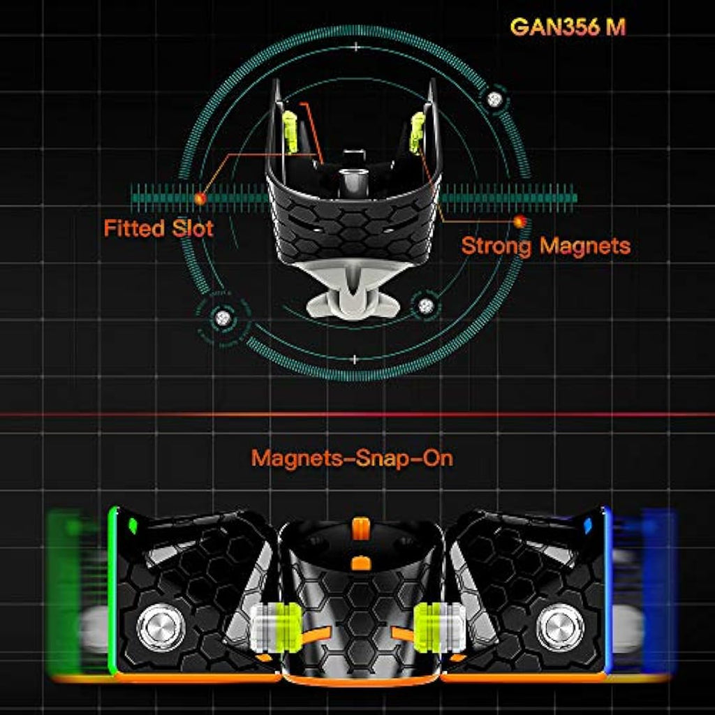 GAN 356 M Magnetic 3x3 Speed Cube – Stickerless Puzzle by