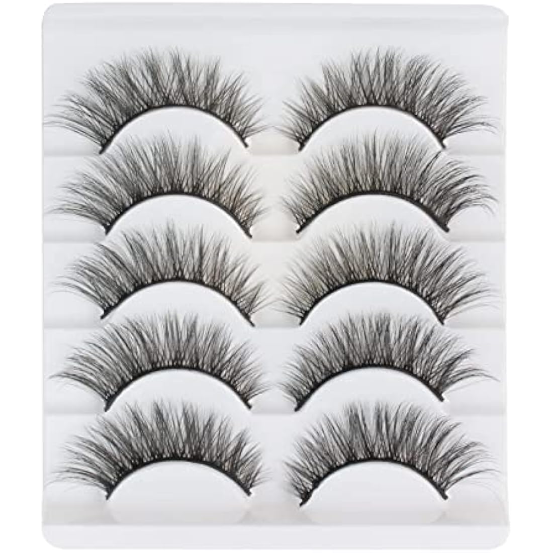 Jolof Store Cat Eye Faux Mink Lashes | Natural 3D Fluffy 5 Pair Pack