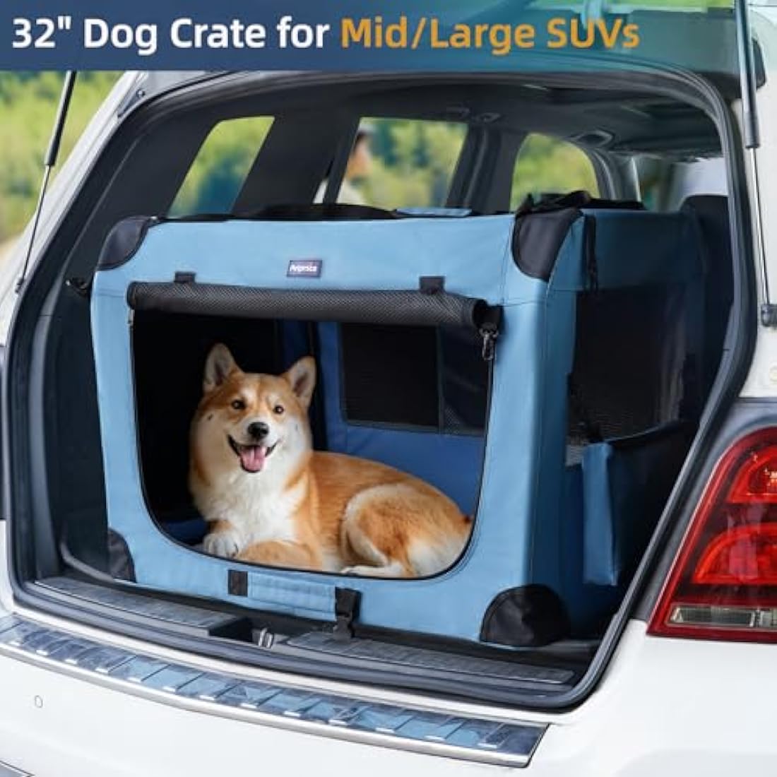 Petprsco Portable Soft Dog Crate – Collapsible Travel Kennel with Accessories