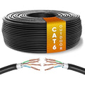 Mr. Tronic Cat 6 Outdoor Waterproof Ethernet Cable - 100m Black Bulk UTP