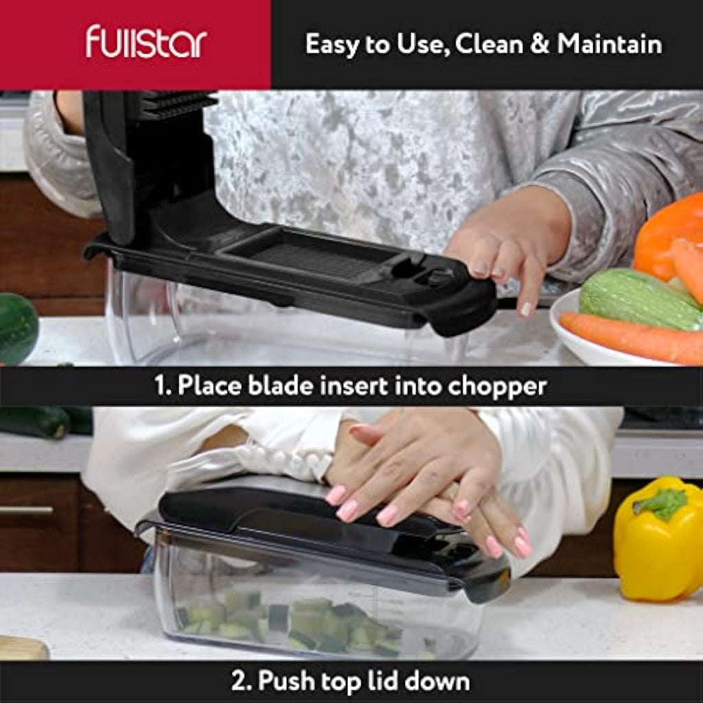 Fullstar 9-in-1 Vegetable Chopper | Stainless Steel Food Dicer & Slicer