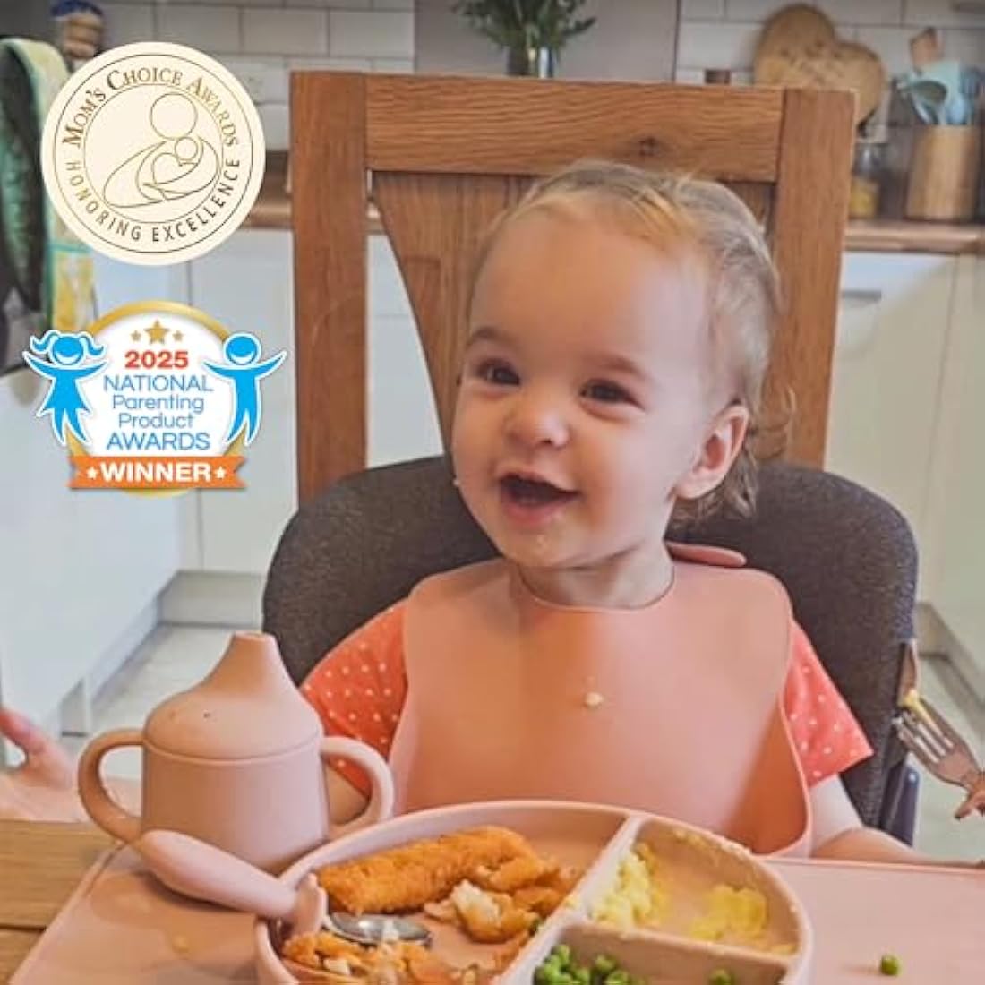 Moonkie Silicone Baby Sippy Cup | 3-Stage Transition Straw Cup - Ivory