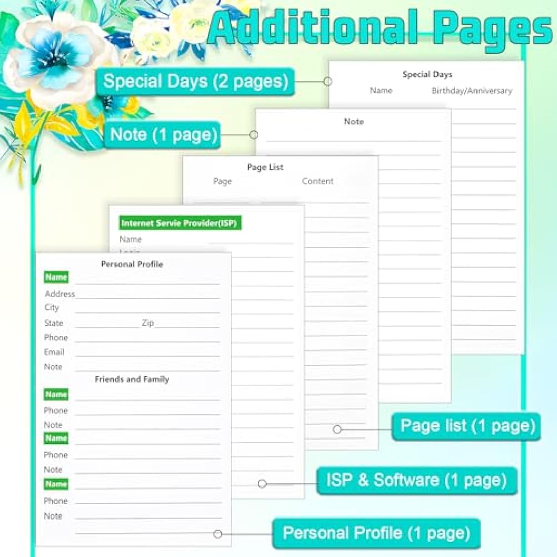 Jolof Store Password Keeper Journal - Website Login Tracker, Purple