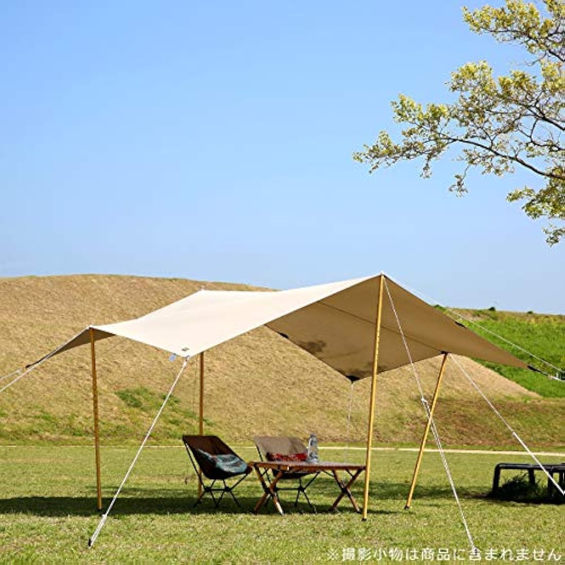 Tatonka Tarp 4 TC – UV Resistant Cotton Blend Camping Shelter, Beige