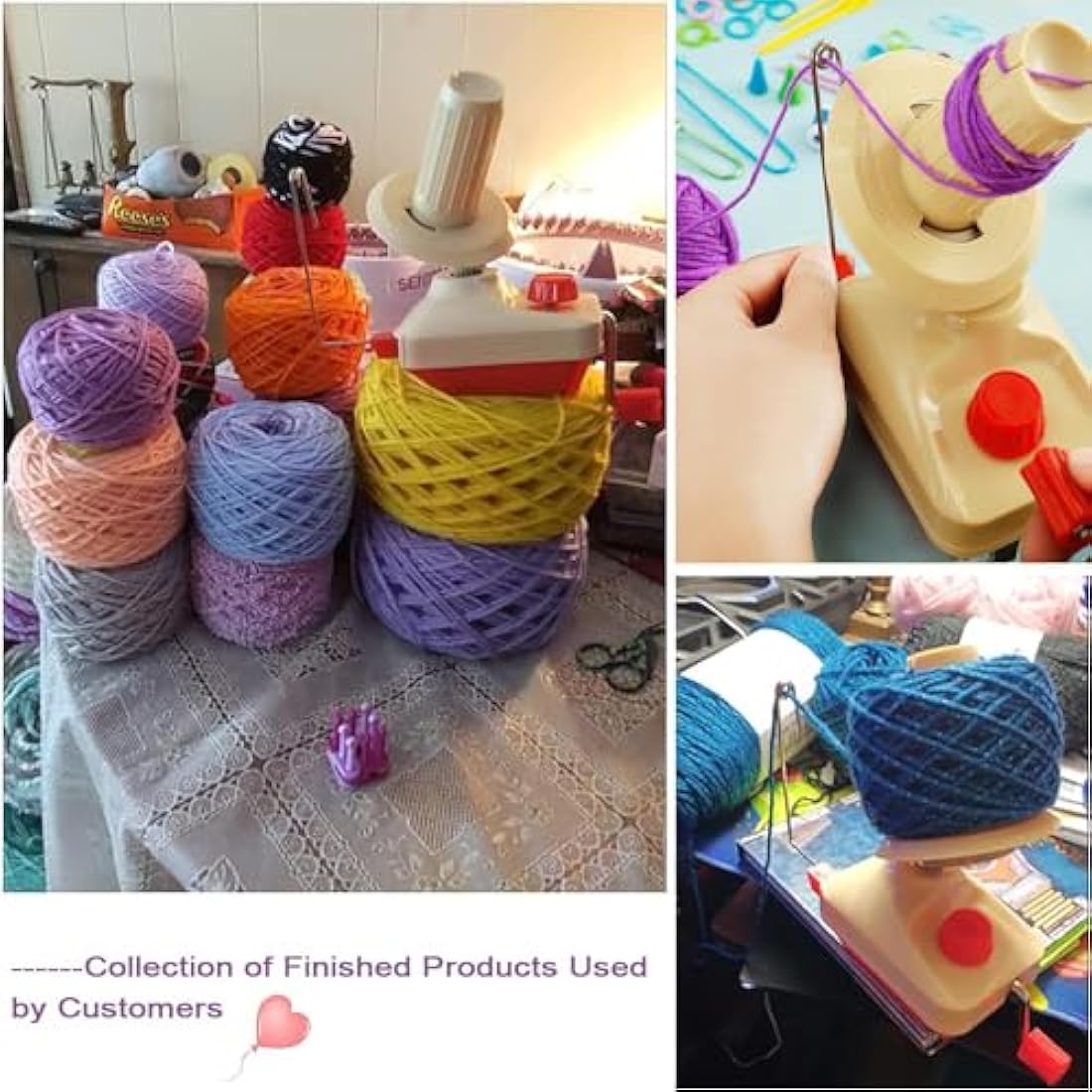 Jolof Store Yarn Ball Winder Kit with Pompom Makers and Stitch Markers