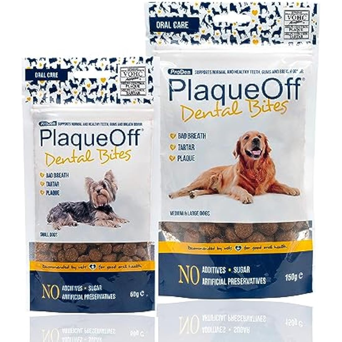 ProDen PlaqueOff Dental Bites for Dogs – Natural Tartar & Plaque Remover 150g