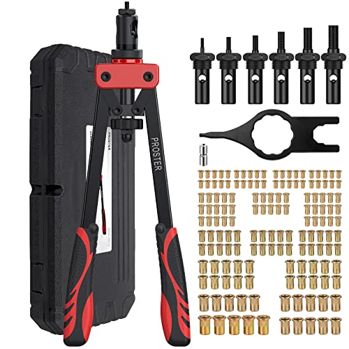 Proster 14" Rivet Nut Tool Kit – Heavy Duty Hand Riveter with 150 Nuts