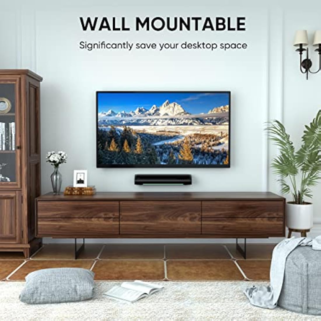 Saiyin 17-Inch Small TV Sound Bar – Bluetooth 5.3 Compact Desktop Speaker