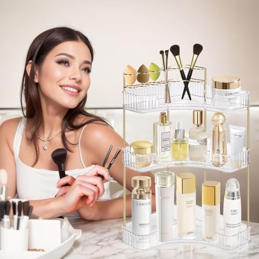 Makeup Organiser | 3-Tier Transparent Skincare Storage