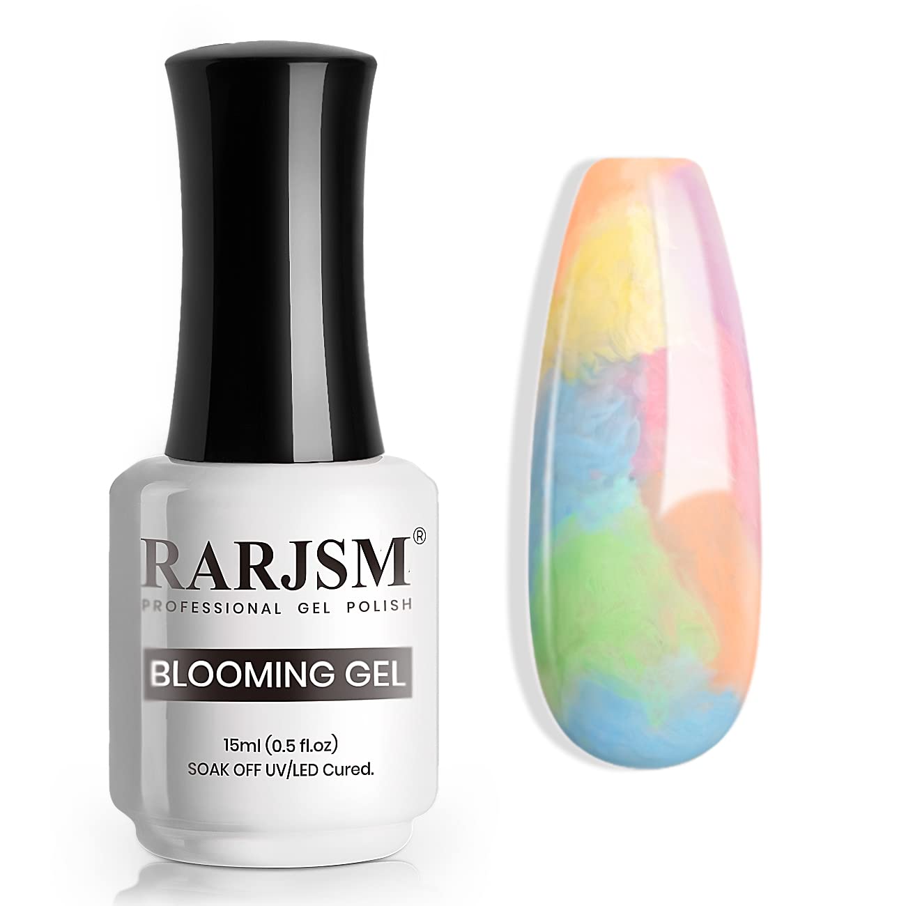 RARJSM Clear Blooming Gel Nail Polish - 15ml Marble and Watercolor Effect