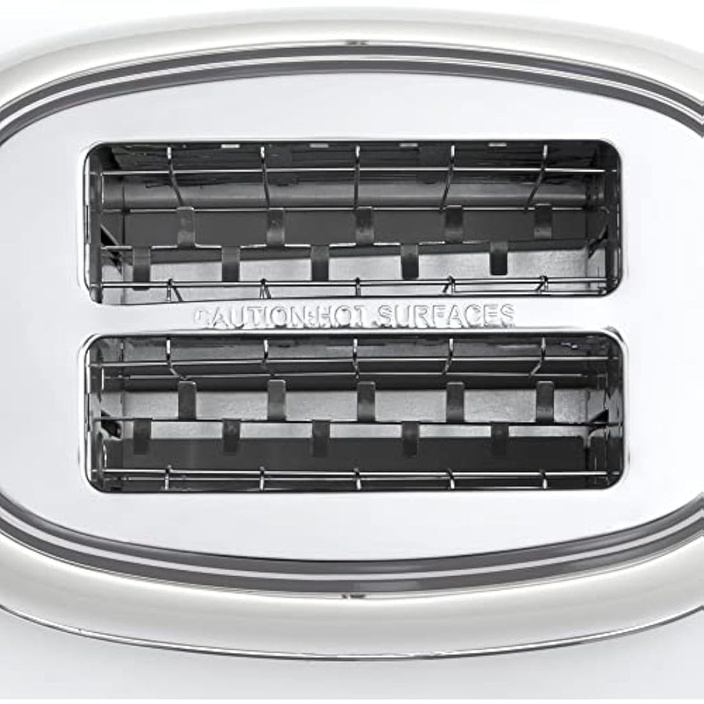 Haden Heritage 2-Slice Toaster – Retro Stainless Steel in White