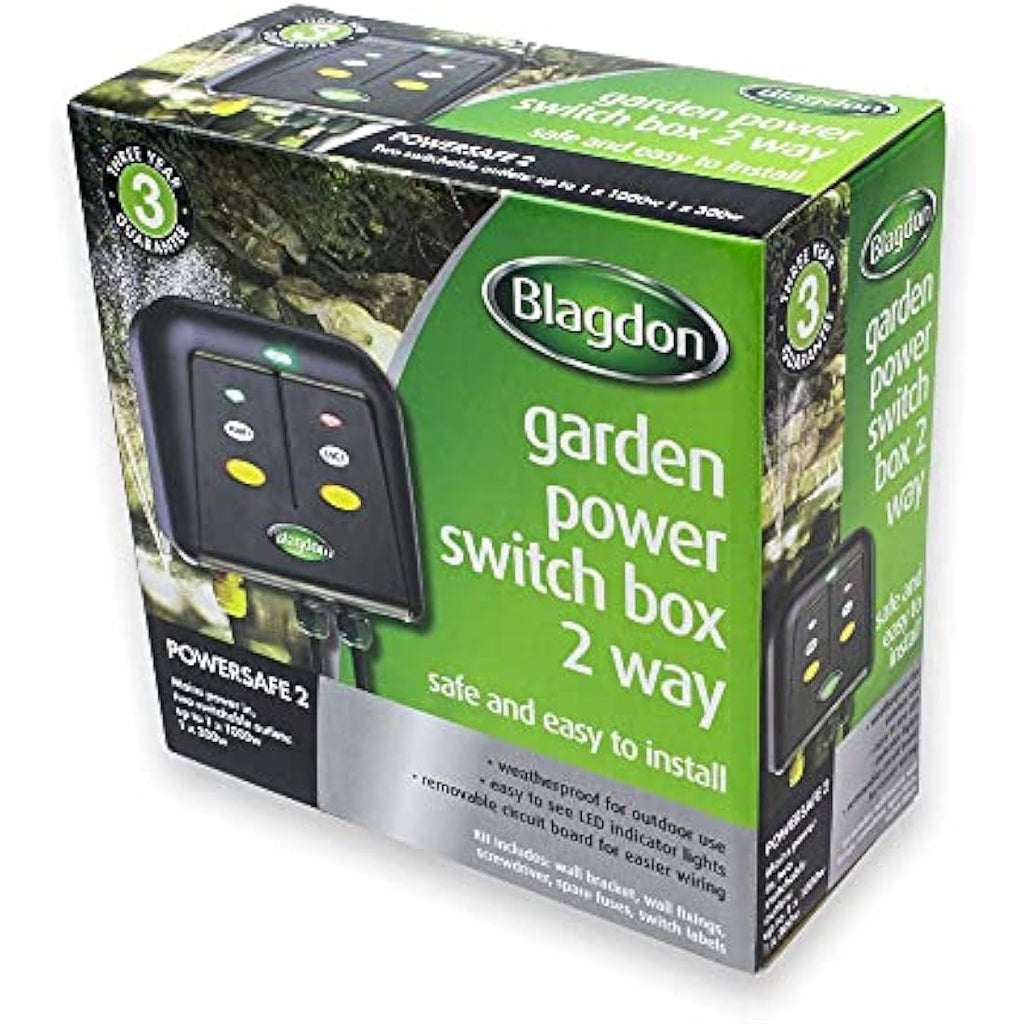 Blagdon Powersafe 2-Outlet Weatherproof Garden & Pond Switch Box