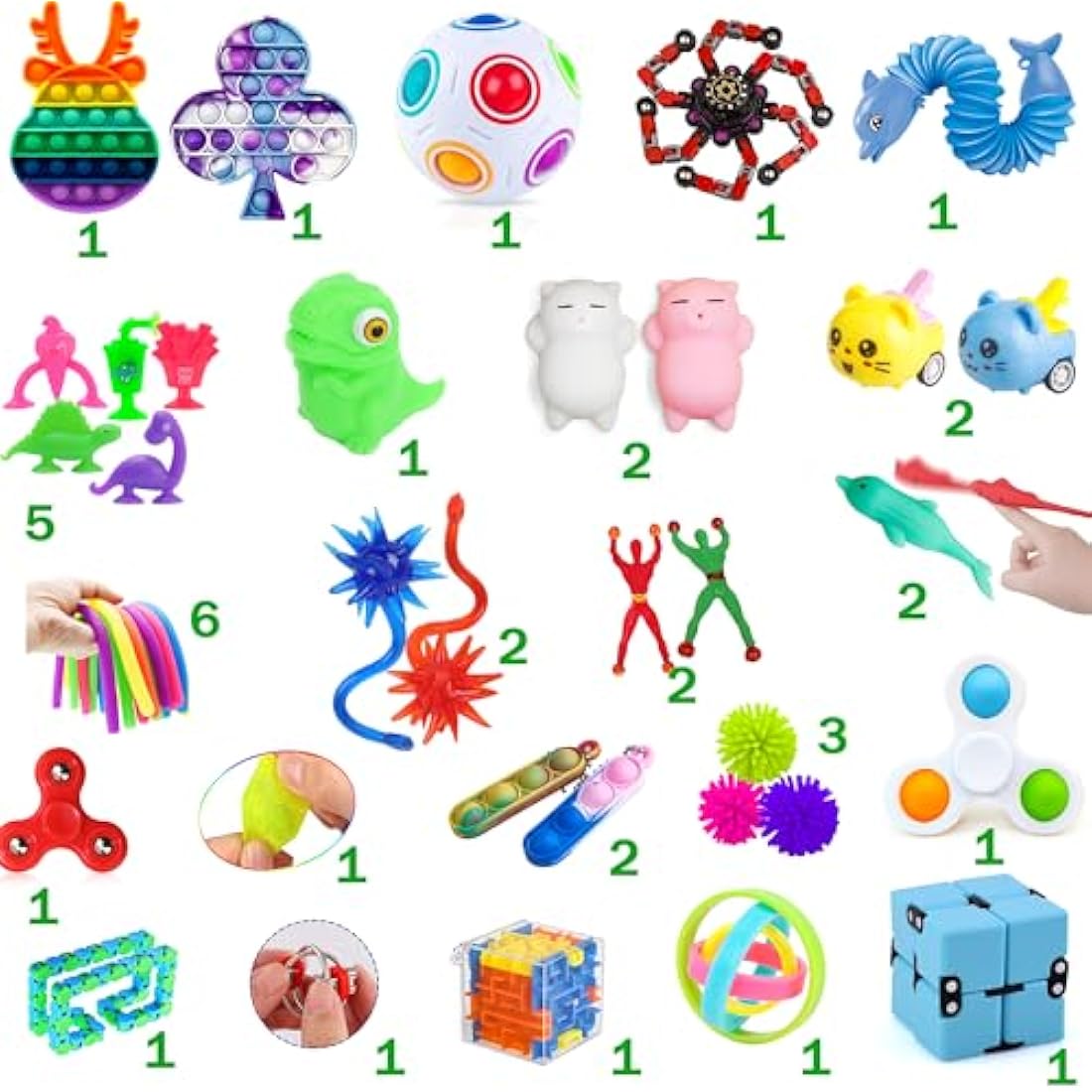 Lubibi 40-Piece Fidget Toy Set | Sensory Pack for ADHD & Stress Relief