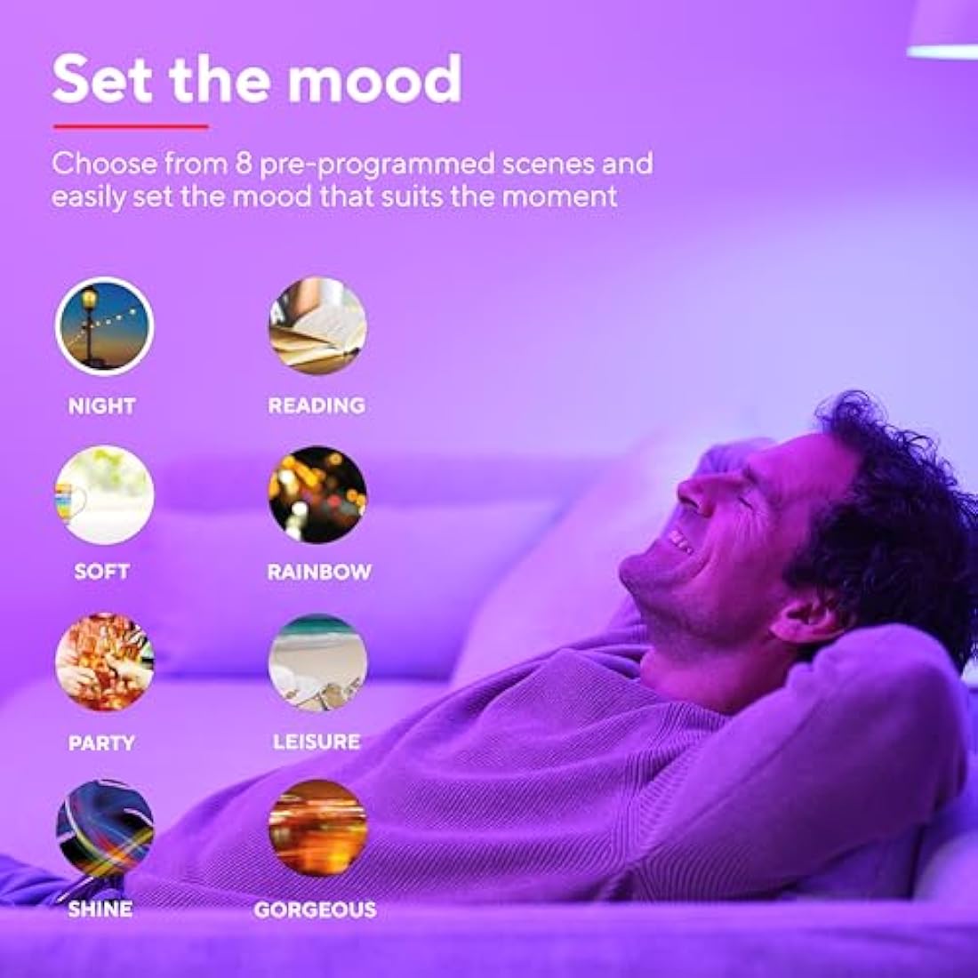 GU10 Smart WiFi Bulb – RGB Colour Changing LED Spotlight 2 Pack
