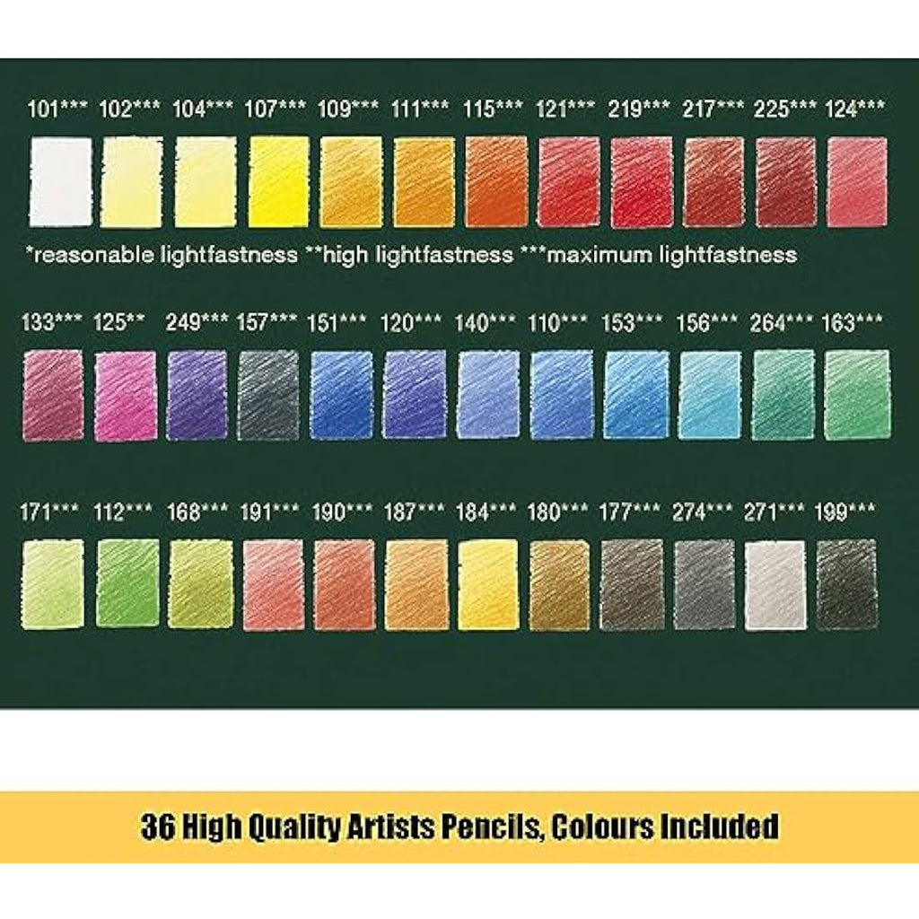 Faber-Castell Polychromos Pencils Tin of 36 & A4 Sketch Pad Art Set