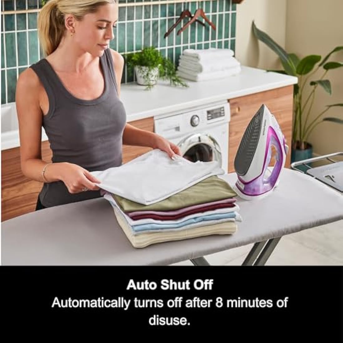 Morphy Richards TurboGlide Steam Iron – 2800W Ceramic Soleplate, Purple