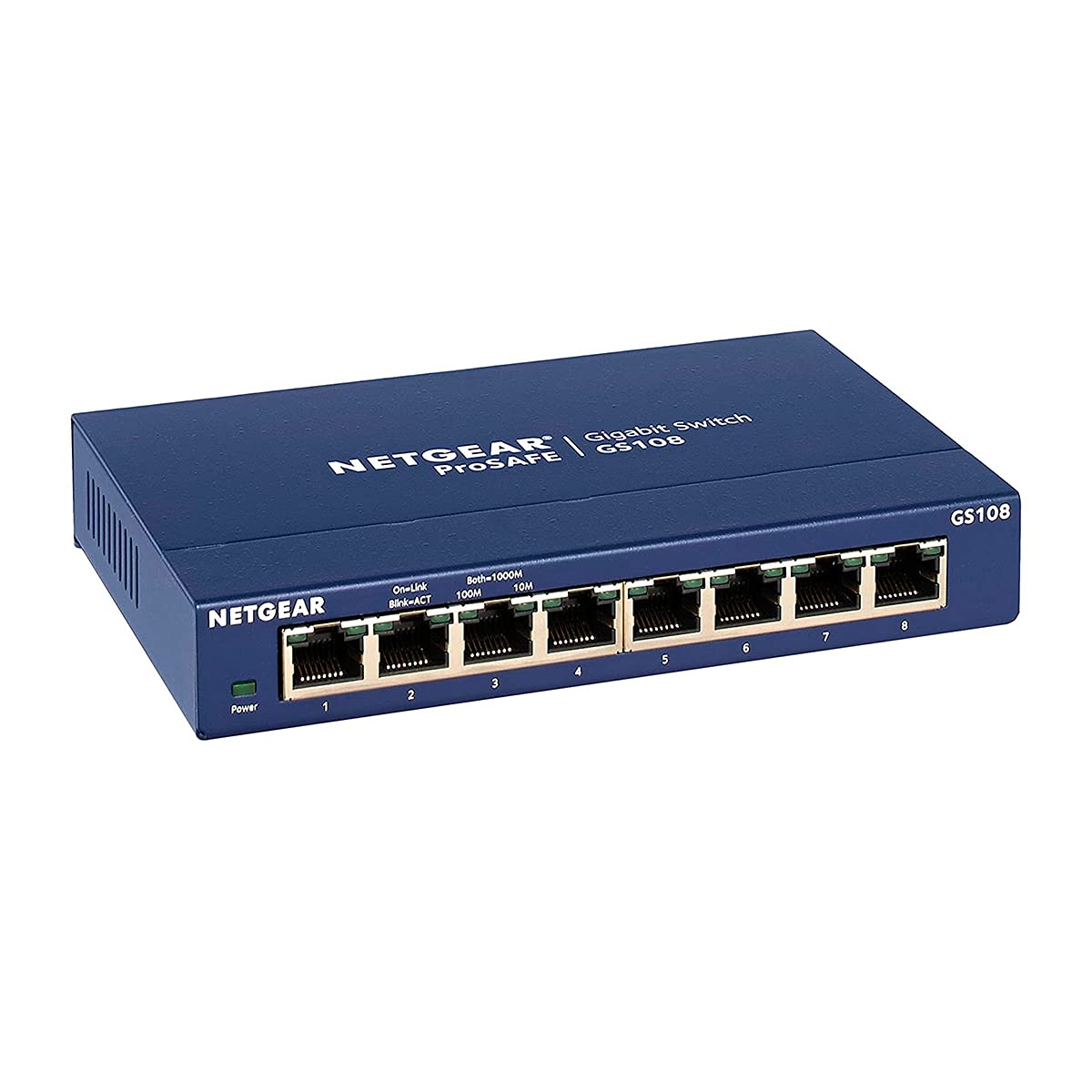 NETGEAR GS108 8-Port Gigabit Ethernet Switch | Silent Desktop Mount