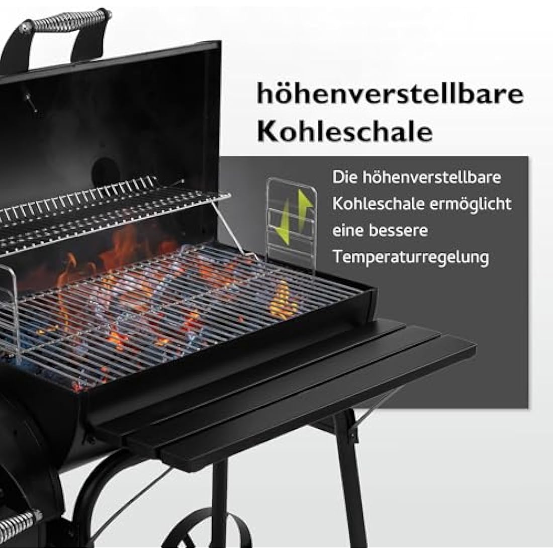 Tepro Biloxi Offset BBQ Pit Barrel Smoker – Charcoal Outdoor Grill