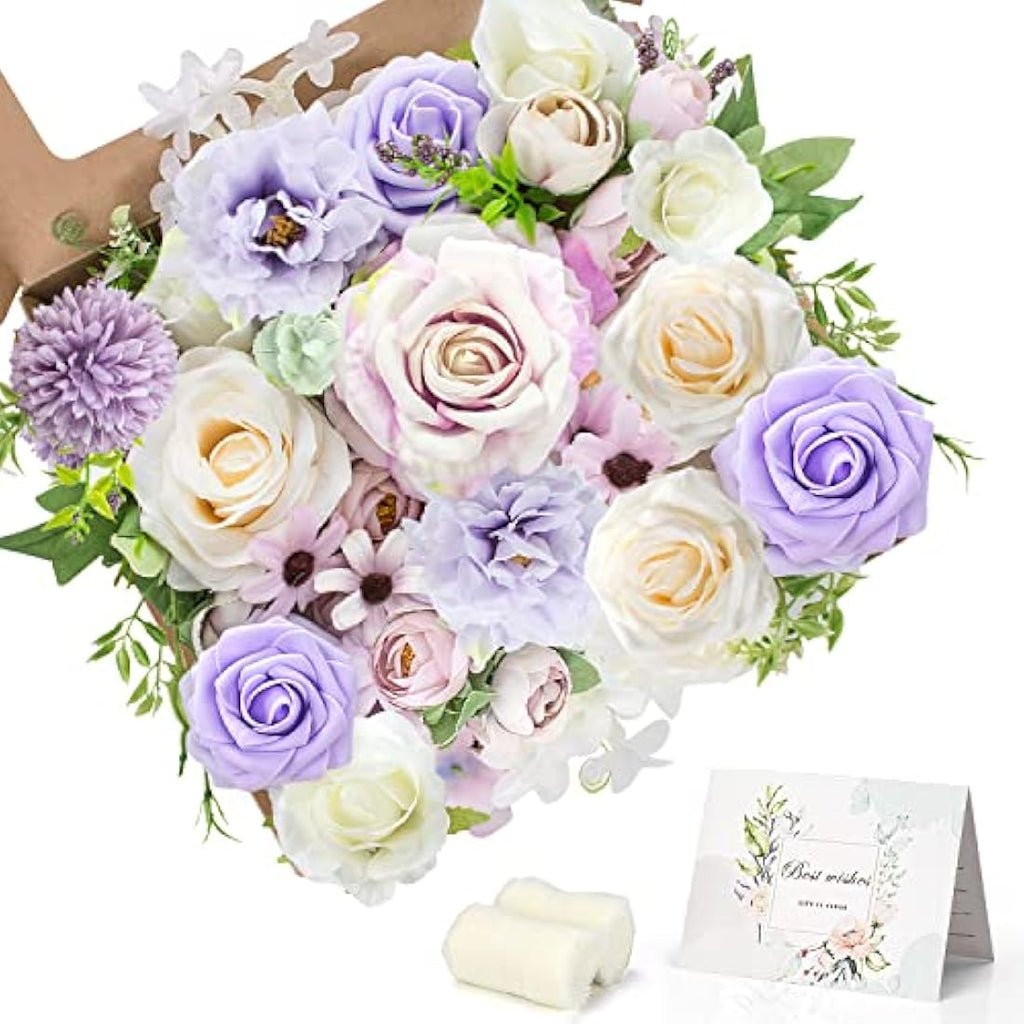 Purple & Dusty Rose Silk Artificial Flowers for DIY Weddings
