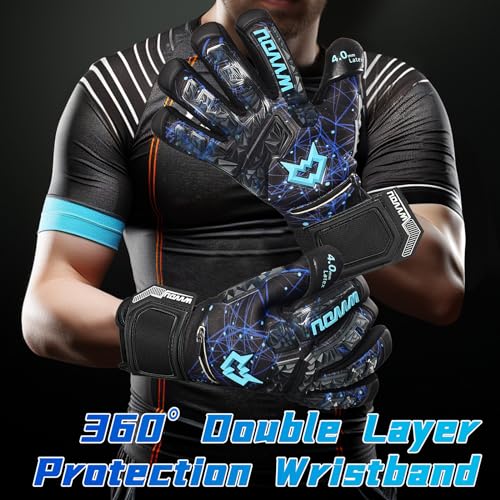 WVVOU Goalkeeper Gloves | 4mm Sticky Latex with Detachable Fingersave
