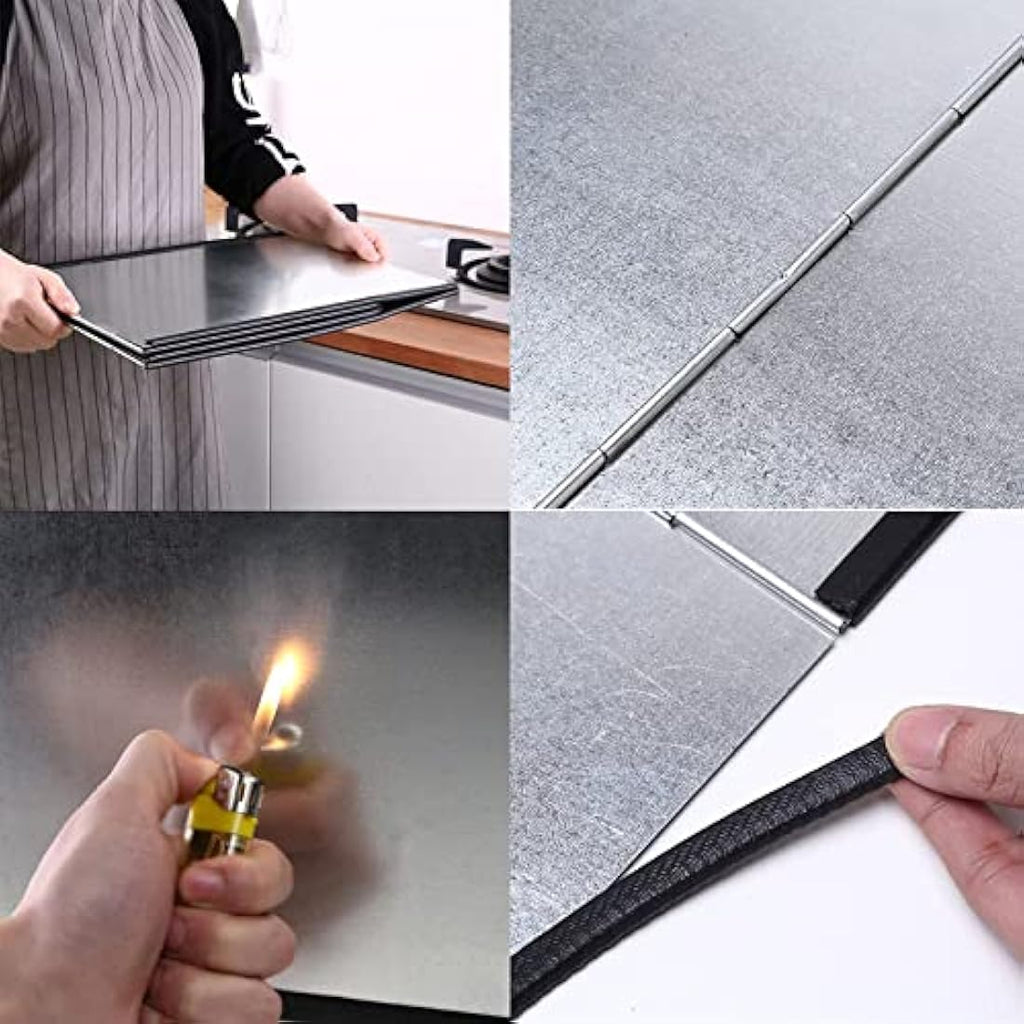 Stainless Steel Stove Splatter Guard – Foldable Oil Shield