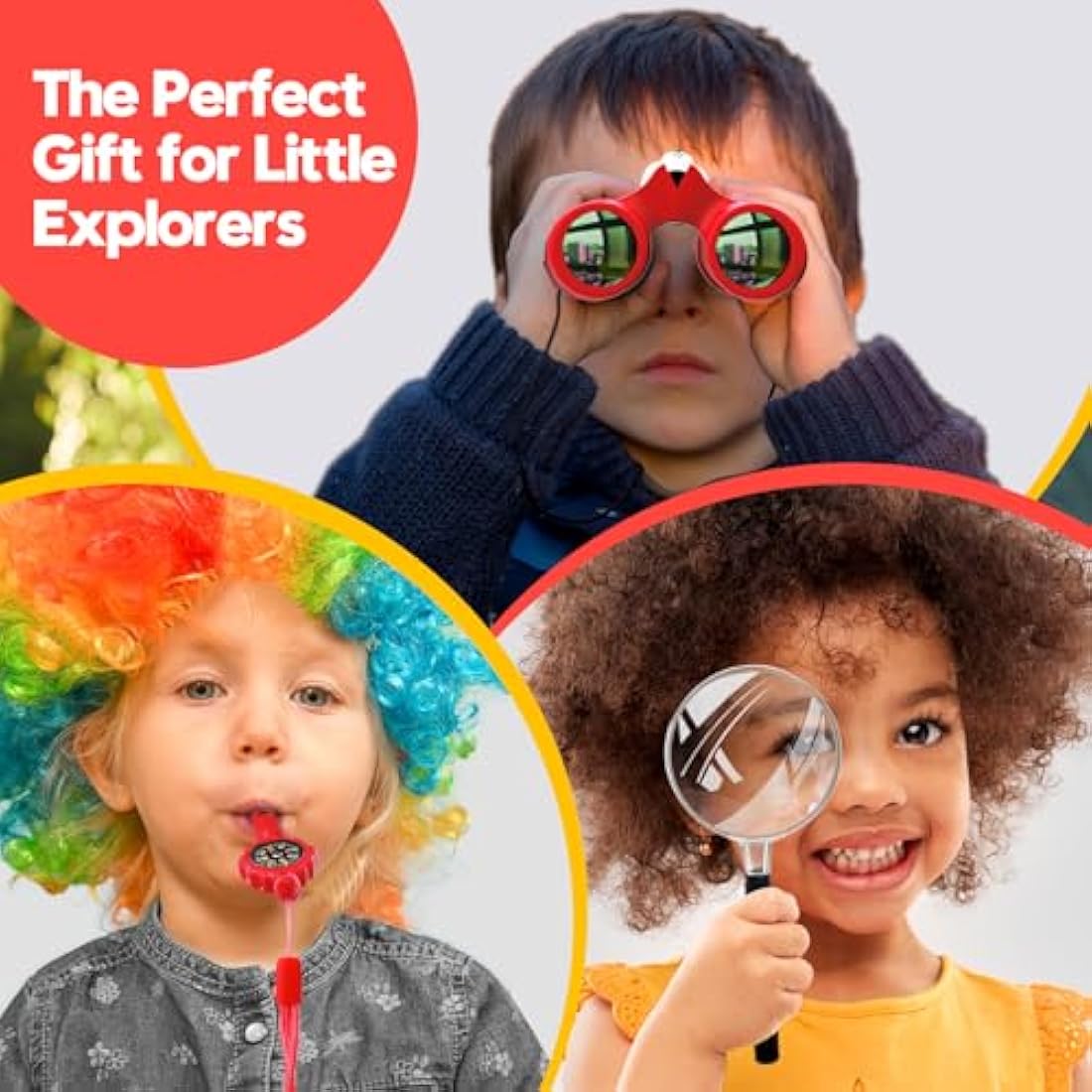 Jolof Store Kids Binoculars Set | HD Bird Watching Toys with Compass