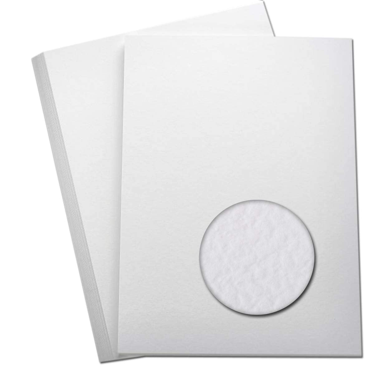 arkCRAFT A4 White Hammered Card 250gsm - 50 Pack for Wedding Stationery