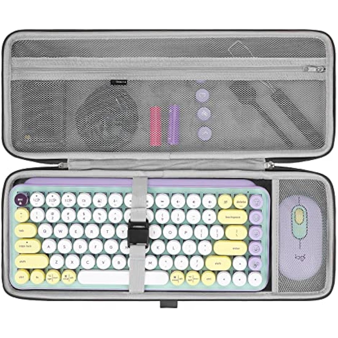 Geekria 75% Keyboard Case | Hard Shell Travel Bag for Logitech & Keychron