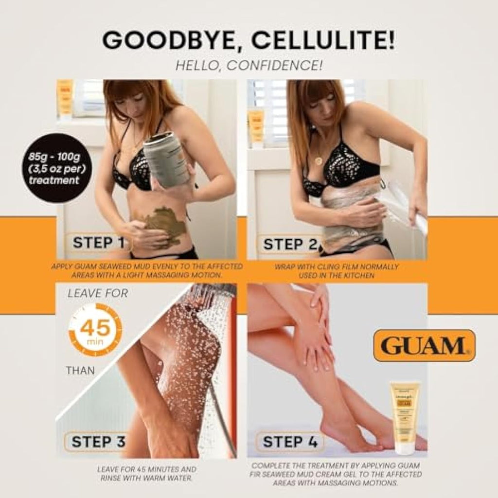 GUAM FIR Seaweed Mud – Anti Cellulite Hot Body Wrap for Tummy & Waist 1kg