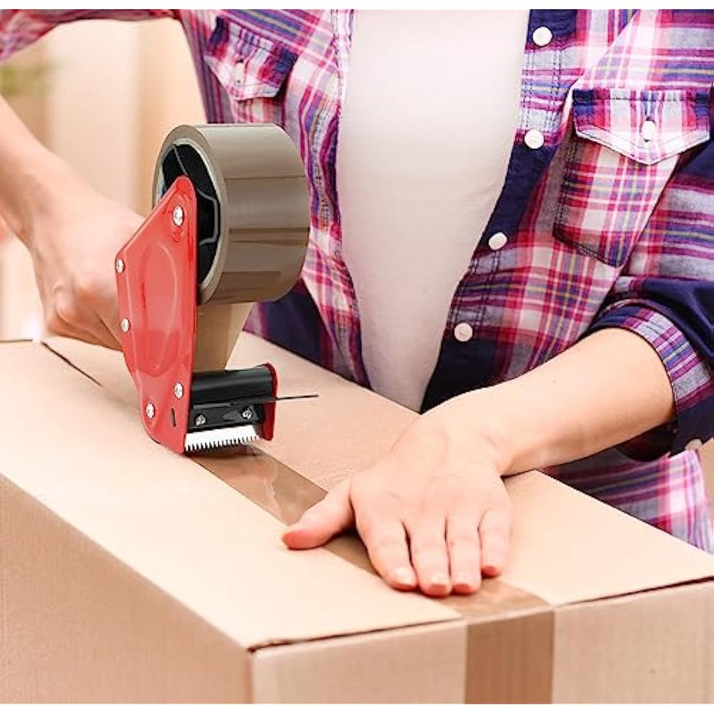 Rapesco Antibacterial Tape Dispenser Pack | 3 Heavy-Duty Tools & Brown Tape