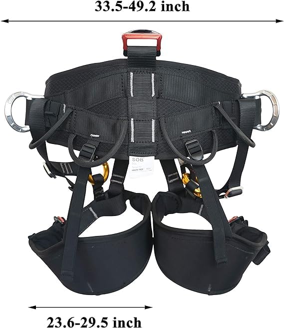 Tree Climbing Harness | Padded Half Body Safety Belt for Arborists