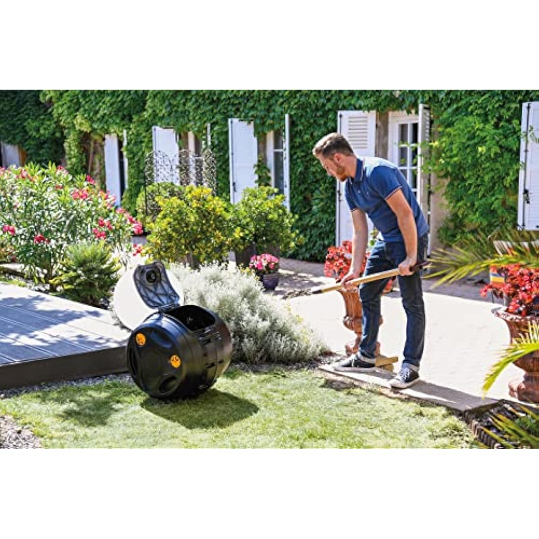 Hozelock Easymix 2-in-1 Rotating Composter – 100L Capacity