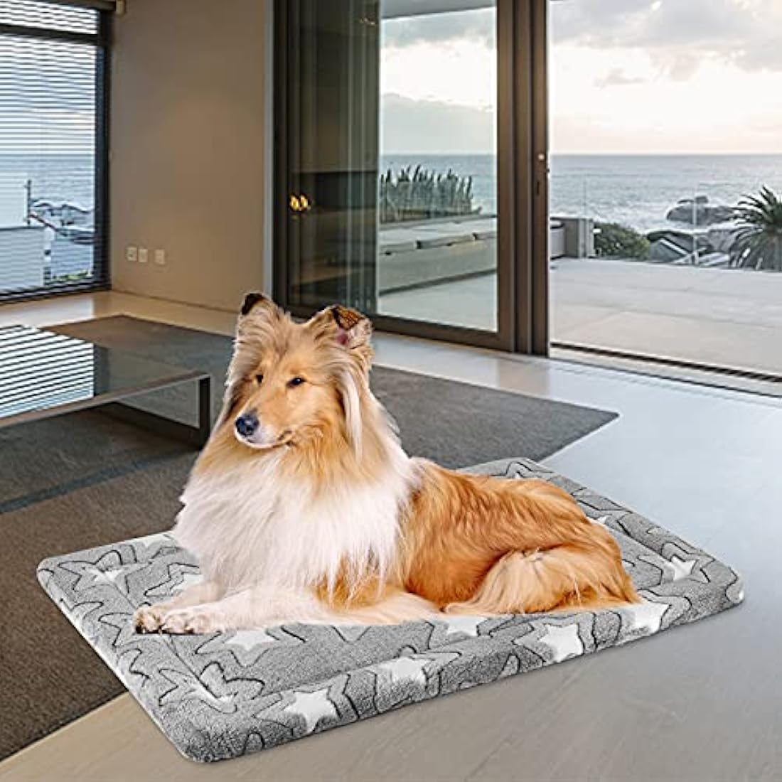 EMPSIGN Large Dog Bed – Reversible Cool & Warm Washable Crate Mat