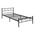 HOMYLIN Single Metal Bed Frame – Modern Iron Bed with Underbed Storage