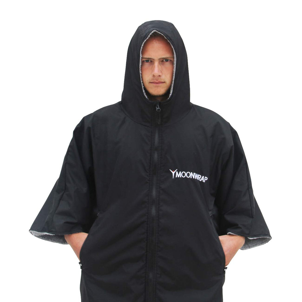 Frostfire Moonwrap Adult Waterproof Changing Robe | Fleece Lined - Black